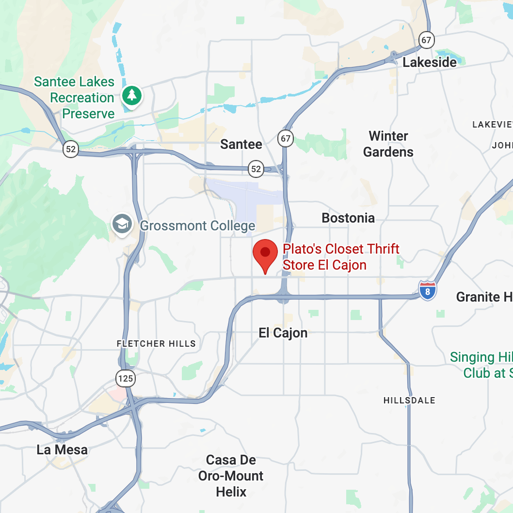El Cajon Plato's Closet Location Map
