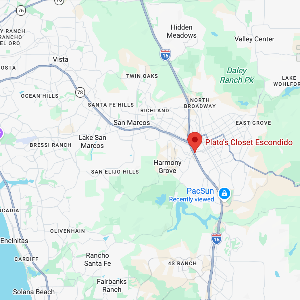 Escondido Plato's Closet Location Map